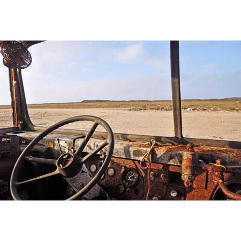 Old Bus III Gold Ornate Wood Framed Art Print with Double Matting by Kidd, Brian