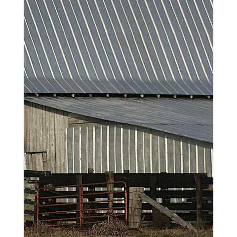 Big Barn I Black Modern Wood Framed Art Print with Double Matting by Larson, Scott