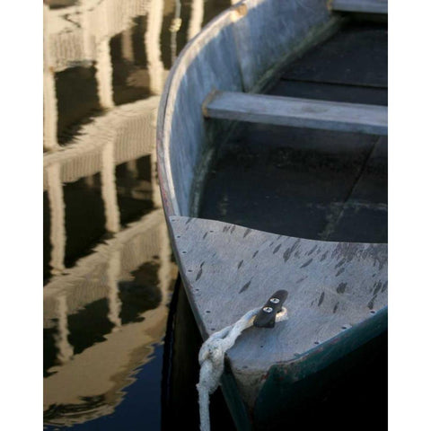 Fishing Boat II Black Modern Wood Framed Art Print by Larson, Scott