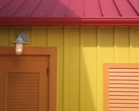 Beach House III White Modern Wood Framed Art Print with Double Matting by Larson, Scott