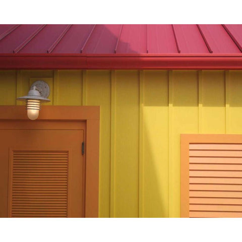 Beach House III White Modern Wood Framed Art Print by Larson, Scott