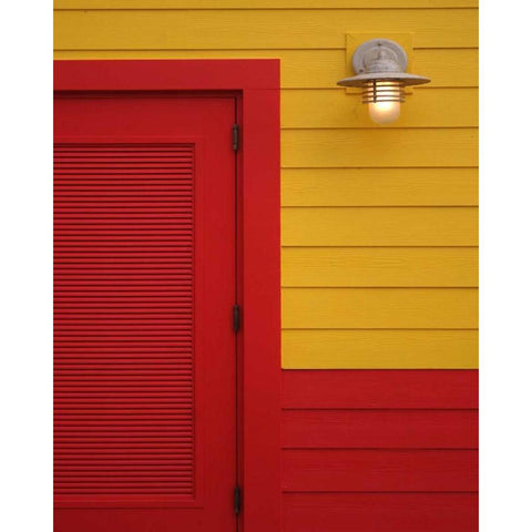 Beach House IV White Modern Wood Framed Art Print by Larson, Scott