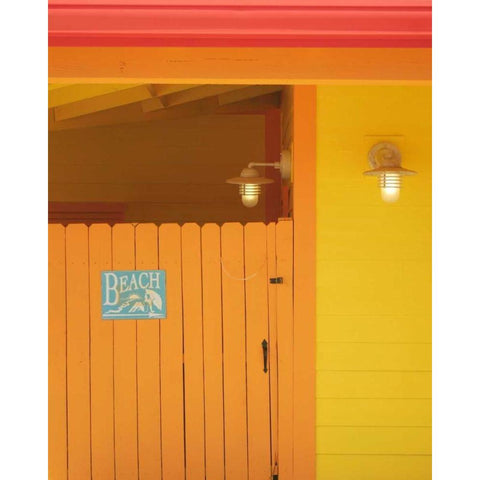 Beach House V Black Modern Wood Framed Art Print by Larson, Scott