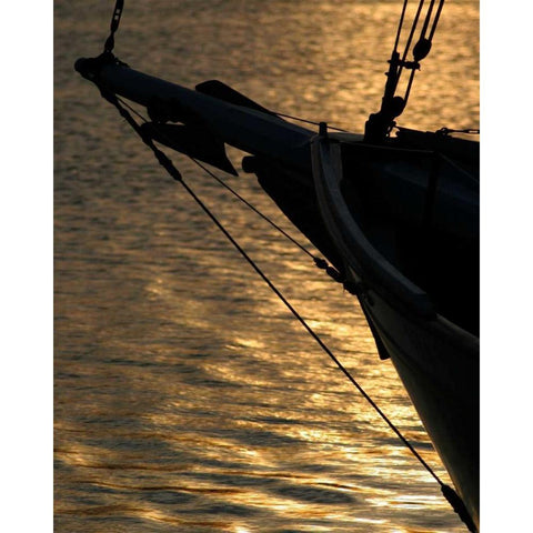 Sunset Sail I Black Modern Wood Framed Art Print by Larson, Scott
