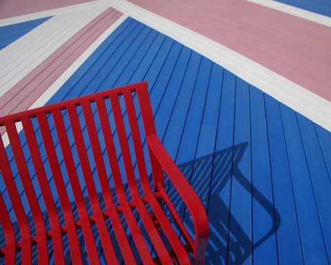 Beach House VII White Modern Wood Framed Art Print with Double Matting by Larson, Scott