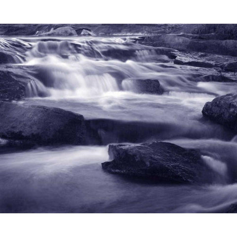 Moving Water II Gold Ornate Wood Framed Art Print with Double Matting by Larson, Scott