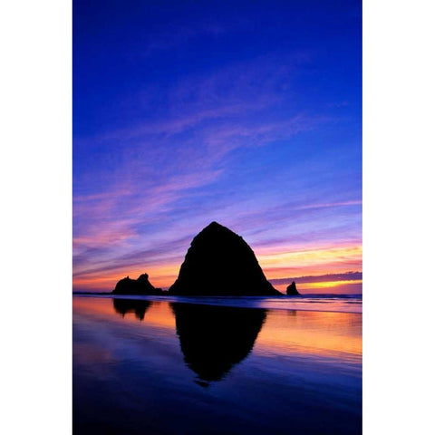 Cannon Beach VII White Modern Wood Framed Art Print by Leahy, Ike