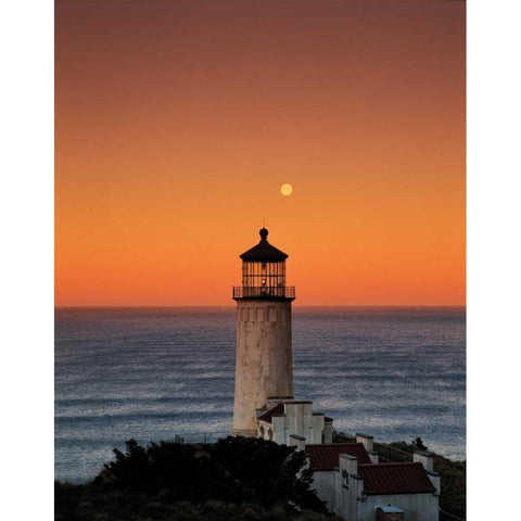 North Head Lighthouse White Modern Wood Framed Art Print by Leahy, Ike
