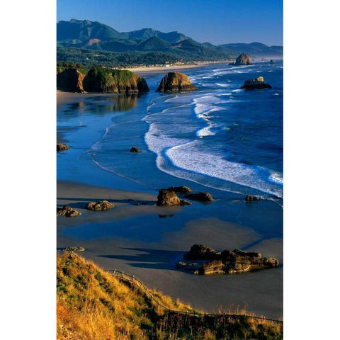 Ecola State Park II Black Modern Wood Framed Art Print with Double Matting by Leahy, Ike