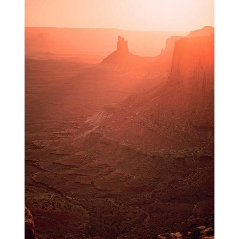 Canyon Lands National Park I White Modern Wood Framed Art Print by Leahy, Ike