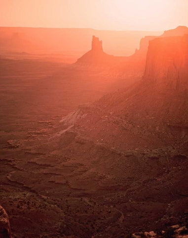 Canyon Lands National Park I Black Ornate Wood Framed Art Print with Double Matting by Leahy, Ike