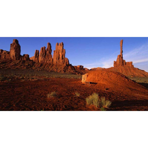 Monument Valley I Black Modern Wood Framed Art Print by Leahy, Ike