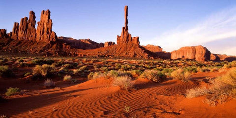 Monument Valley II Black Ornate Wood Framed Art Print with Double Matting by Leahy, Ike