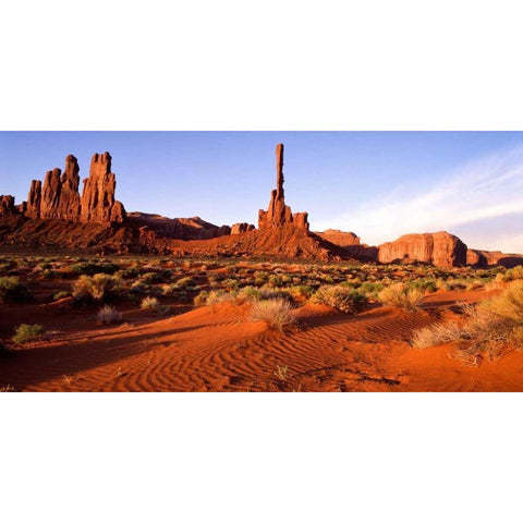 Monument Valley II Black Modern Wood Framed Art Print by Leahy, Ike