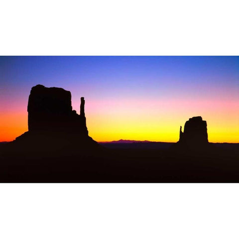 Monument Valley V White Modern Wood Framed Art Print by Leahy, Ike