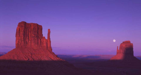 Monument Valley VI White Modern Wood Framed Art Print with Double Matting by Leahy, Ike