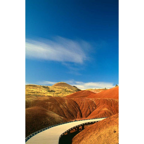 Painted Hills Black Modern Wood Framed Art Print with Double Matting by Leahy, Ike
