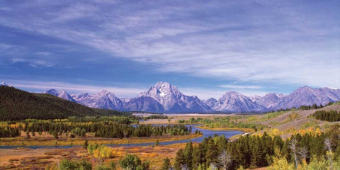 Grand Teton National Park I White Modern Wood Framed Art Print with Double Matting by Leahy, Ike