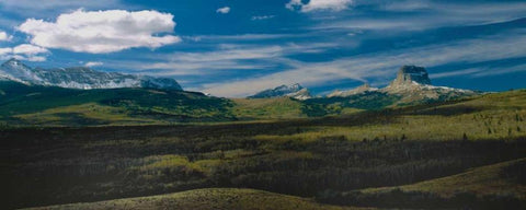 Glacier National Park II White Modern Wood Framed Art Print with Double Matting by Leahy, Ike