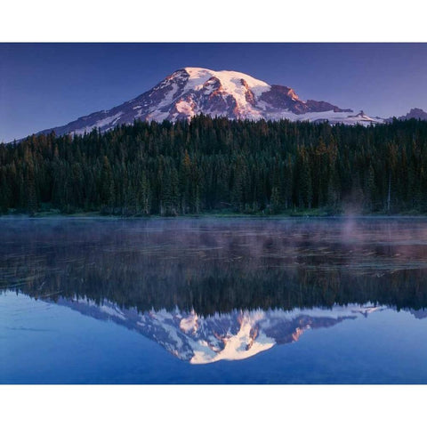 Mt. Rainier I Gold Ornate Wood Framed Art Print with Double Matting by Leahy, Ike