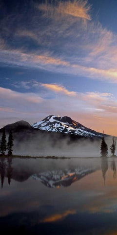 South Sister I Black Ornate Wood Framed Art Print with Double Matting by Leahy, Ike