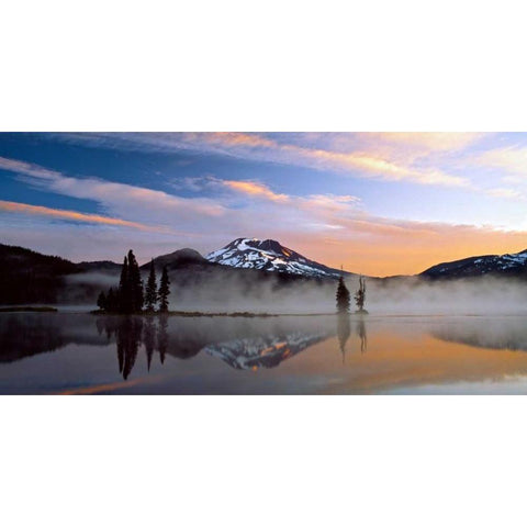 South Sister III White Modern Wood Framed Art Print by Leahy, Ike