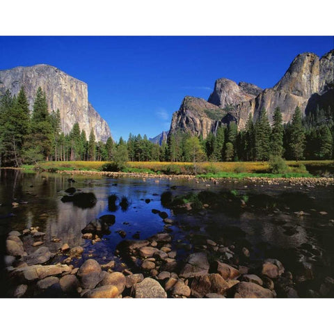 Yosemite II Black Modern Wood Framed Art Print with Double Matting by Leahy, Ike