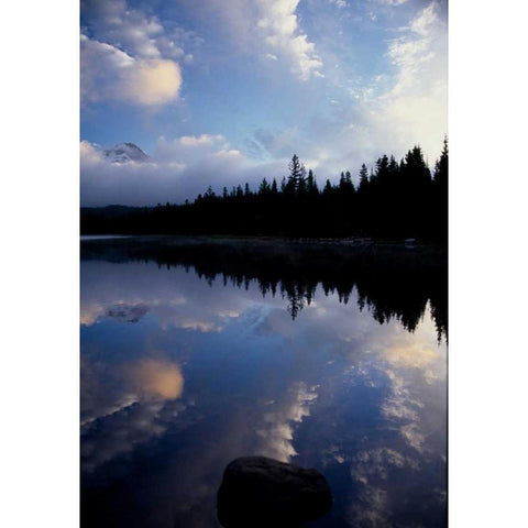 Mt. Hood VIII White Modern Wood Framed Art Print by Leahy, Ike