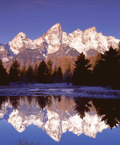 Grand Teton National Park XIII White Modern Wood Framed Art Print with Double Matting by Leahy, Ike