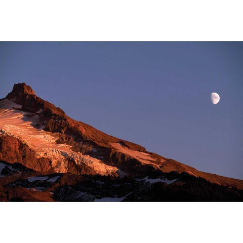 Mt. Hood XIV Gold Ornate Wood Framed Art Print with Double Matting by Leahy, Ike