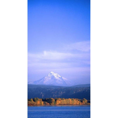 Mt. Hood XIX Black Modern Wood Framed Art Print with Double Matting by Leahy, Ike