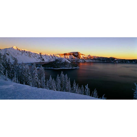 Crater Lake II Black Modern Wood Framed Art Print by Leahy, Ike