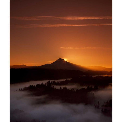 Mt. Hood XXVI White Modern Wood Framed Art Print by Leahy, Ike