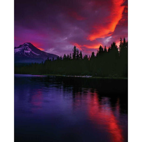 Mt. Hood XXVII White Modern Wood Framed Art Print by Leahy, Ike