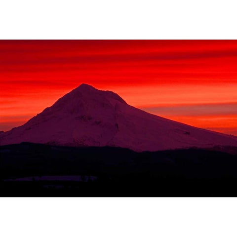 Mt. Hood XXVIII White Modern Wood Framed Art Print by Leahy, Ike