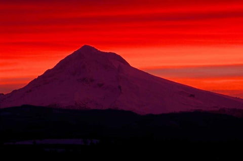 Mt. Hood XXVIII Black Ornate Wood Framed Art Print with Double Matting by Leahy, Ike