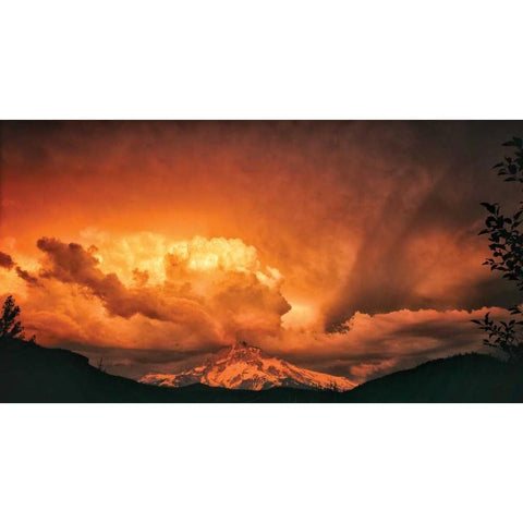 Mt. Hood XXXI Black Modern Wood Framed Art Print by Leahy, Ike