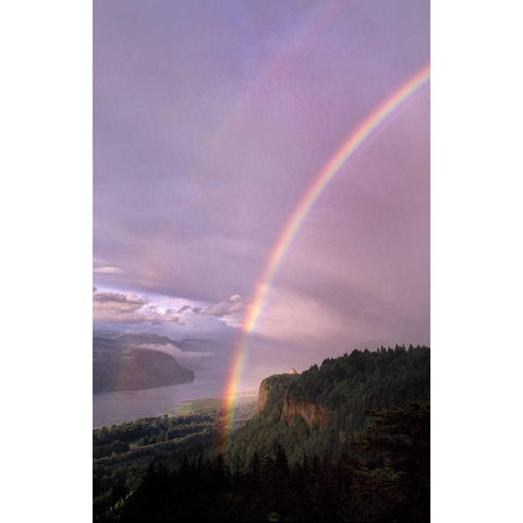 Columbia River Gorge VII Gold Ornate Wood Framed Art Print with Double Matting by Leahy, Ike