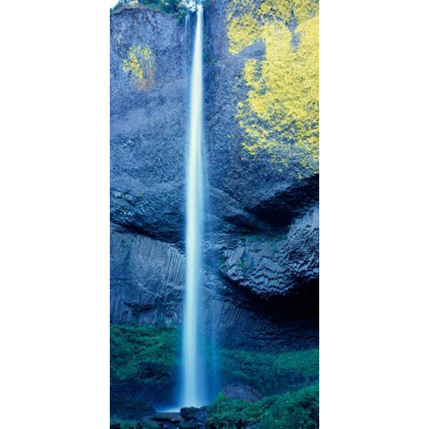 Latourell Falls Gold Ornate Wood Framed Art Print with Double Matting by Leahy, Ike