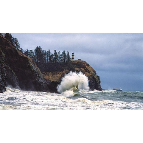 Fort Canby State Park Black Modern Wood Framed Art Print by Leahy, Ike