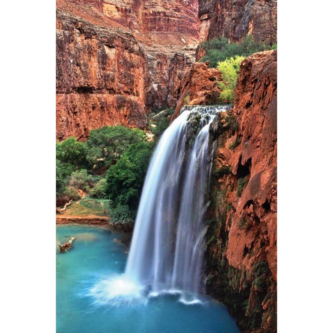 Havasu Falls II Gold Ornate Wood Framed Art Print with Double Matting by Malvin, Larry