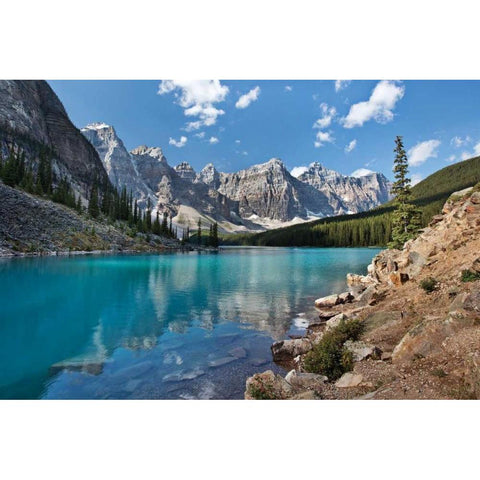 Moraine Lake I Gold Ornate Wood Framed Art Print with Double Matting by Malvin, Larry