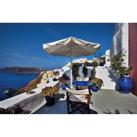 Cliffside View Black Modern Wood Framed Art Print by Malvin, Larry