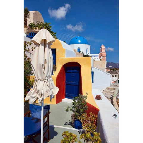 Dome Church White Modern Wood Framed Art Print by Malvin, Larry