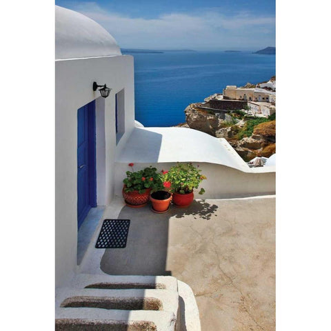 Home Ocean View Black Modern Wood Framed Art Print by Malvin, Larry