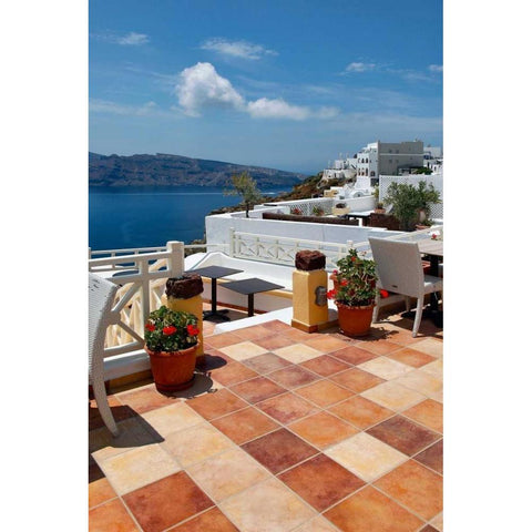 Terra Cotta Deck Caldera Black Modern Wood Framed Art Print by Malvin, Larry