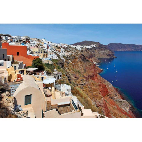 Hillside View Cliffs Black Modern Wood Framed Art Print by Malvin, Larry