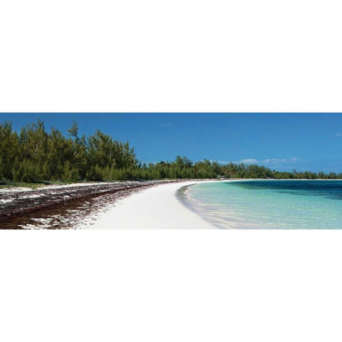 Winding Bay Beach II Panel White Modern Wood Framed Art Print by Malvin, Larry