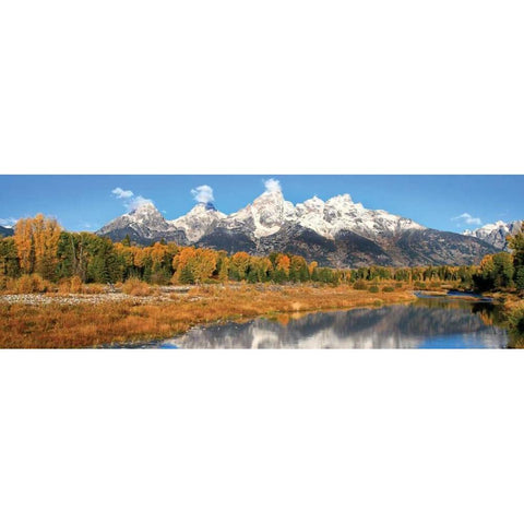 Schwabacher Panorama I Gold Ornate Wood Framed Art Print with Double Matting by Malvin, Larry
