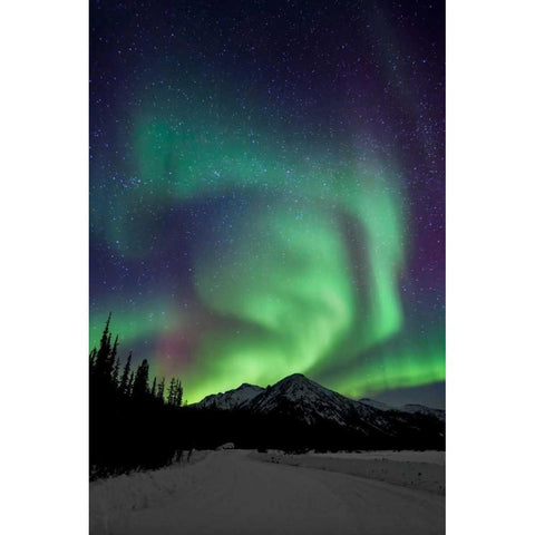 Aurora Borealis XIII White Modern Wood Framed Art Print by Malvin, Larry